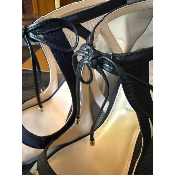 NWOT Nina Cherie Black and White Dress Mesh Pump Sz. 8.5 - Picture 2 of 10